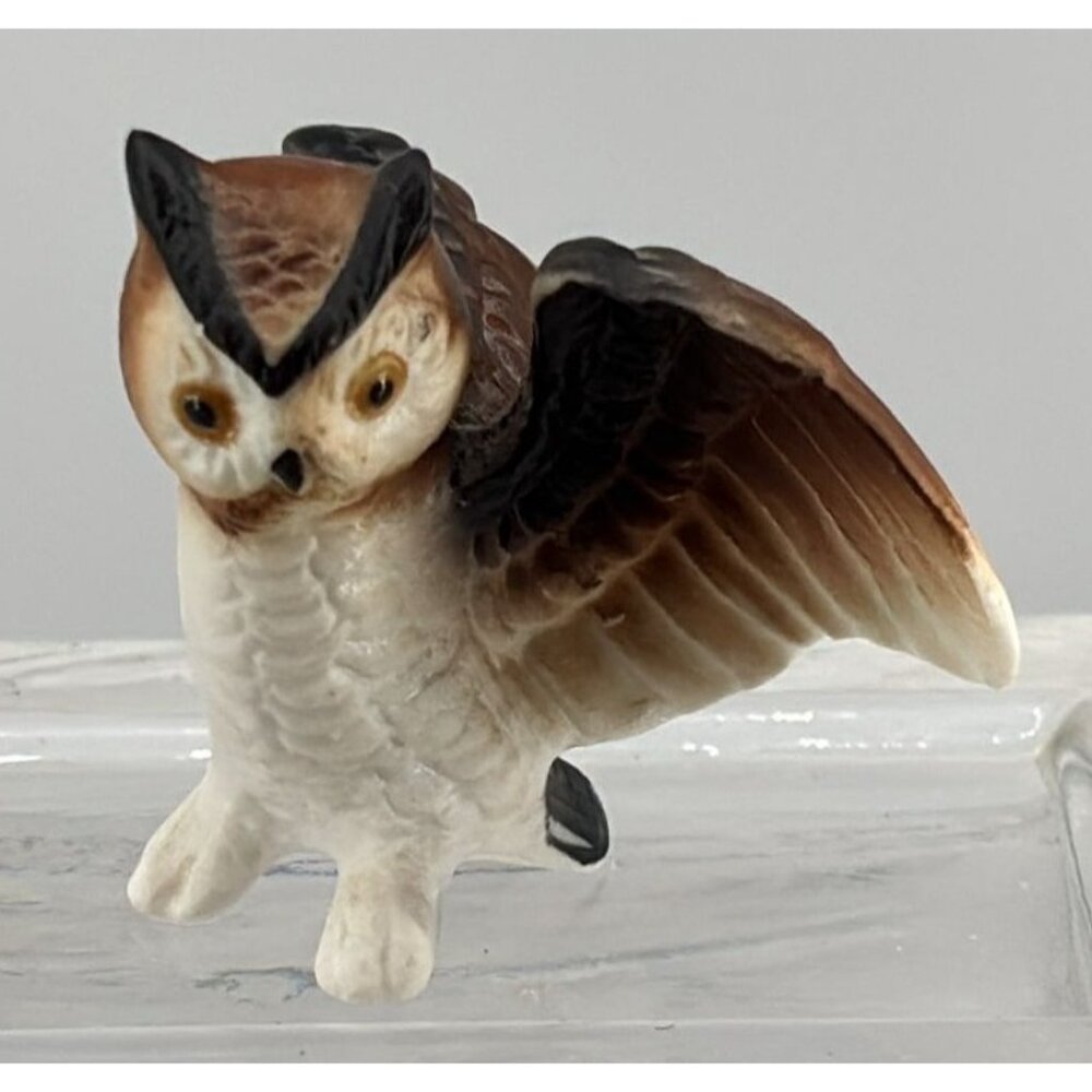 Vintage Bone China Bird‎ OWL Miniature Figurine